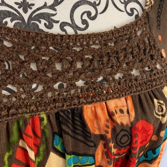 Choices, Ladies Boho/ Tunic Top with crochet, size PLg. - Picture 3 of 10